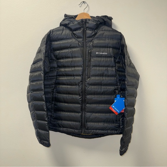 Columbia Women's  Pebble Peak Down  hooded Jacket Black size X-Large - Picture 1 of 9